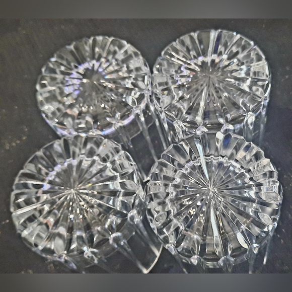 Hand cut crystal old fashion set of four glasses - Picture 4 of 12
